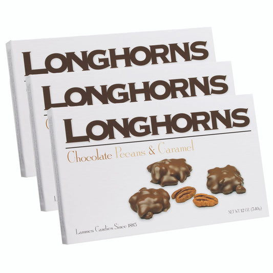 Lammes Candies 12 oz. Milk Chocolate Longhorns - Case of 12