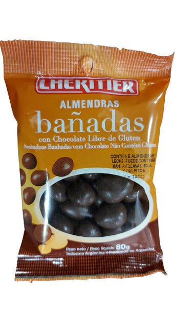 Pampa Direct Lheritier Almendras Bañadas con Chocolate Classic Milk Chocolate-Covered Almonds Sweet Snack, 80 g / 2.82 oz