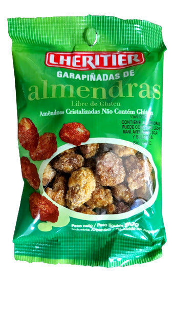 Pampa Direct Lheritier Garrapiñada de Almendras Sugar Coated Almonds, Gluten Free, 80 g / 2.82 oz