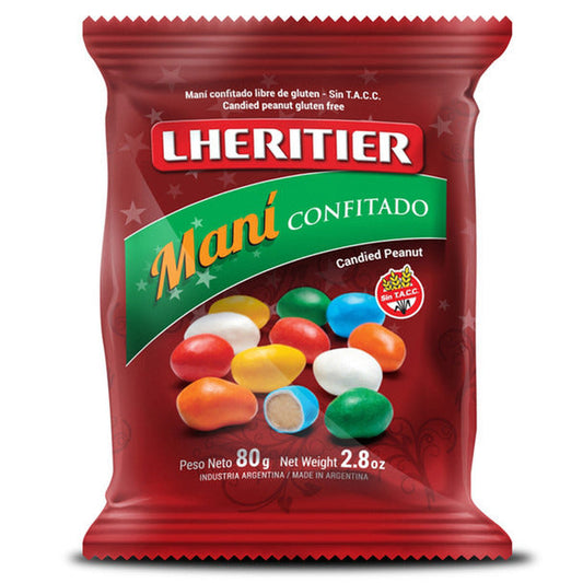 Pampa Direct Lheritier Maní Confitado Candied Peanut Chocolate Sprinkles, Gluten Free, 80 g / 2.82 oz