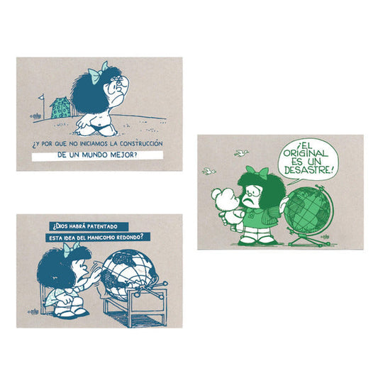 Pampa Direct Mafalda Magnetic Picture Trio, 3 Magnets 5.5 x 8 cm Each
