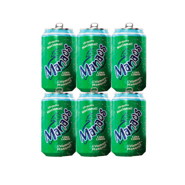 Pampa Direct Manaos Soda Lemon-Lime Flavor in Can, 354 cc / 12 fl oz (Six-Pack)