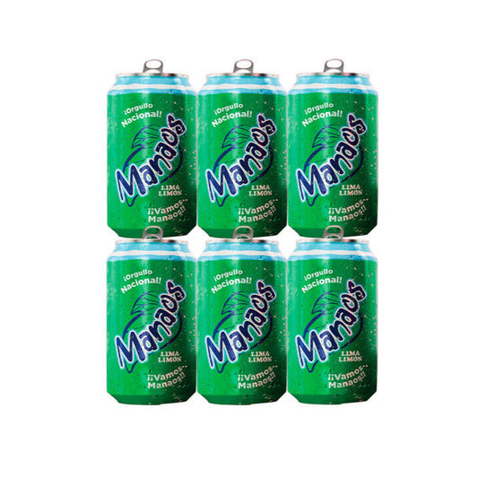 Pampa Direct Manaos Soda Lemon-Lime Flavor in Can, 354 cc / 12 fl oz (Six-Pack)