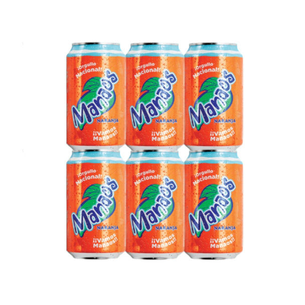 Pampa Direct Manaos Orange Soda in Can, 354 cc / 12 fl oz (Sixpack)