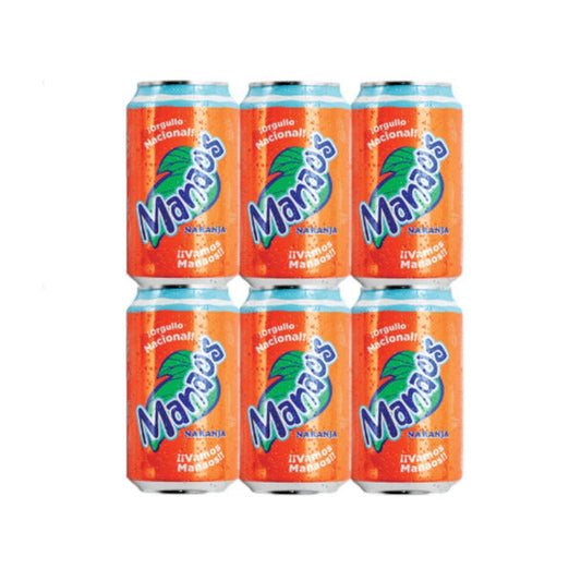 Pampa Direct Manaos Orange Soda in Can, 354 cc / 12 fl oz (Sixpack)