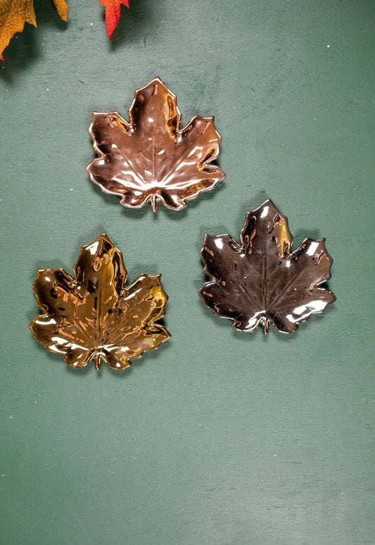 Decorator's Warehouse Maple Leaf Trinket Dish