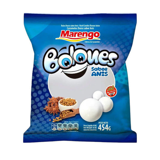 Pampa Direct Marengo Anise Hard Candy Balls - Bolitas Duras de Anís, Caramelos Duros de Anís, 454 g / 16 oz