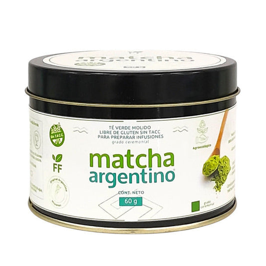 Pampa Direct Fidel Foods Matcha Argentino Gluten-Free Green Tea Powder in Tin, 60 g / 2.12 oz