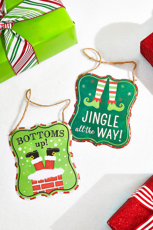 Decorator's Warehouse 7" x 6" Assorted Christmas Embossed Wall Sign