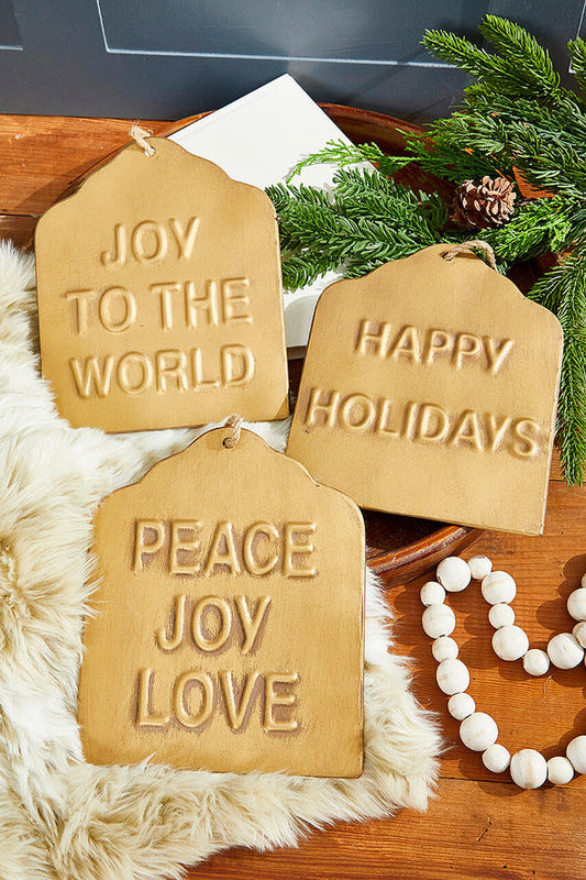 Decorator's Warehouse 9.5” Metal Tag Ornament