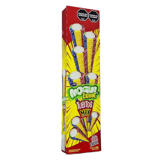 Pampa Direct Mogul Extreme Tubitos Max Tutti Frutti Flavor, 600 g / 21.16 oz (box of 24)