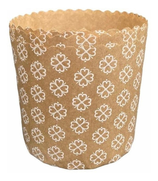 Pampa Direct Molde Pan Dulce Descartable Panettone Paper Mold Non-Stick Paper Gift Mold for 1 kg, 13.5 cm / 5.31" diam (25 units)