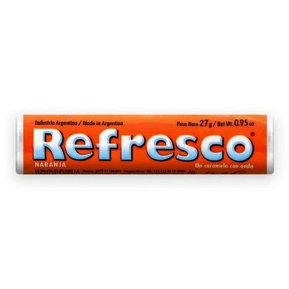Pampa Direct Refresco Pastillas de Naranja Hard Candy Orange Flavor By Felfort, 324 g / 11.4 oz (box of 12)