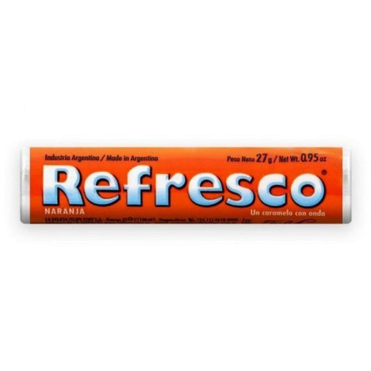 Pampa Direct Refresco Pastillas de Naranja Hard Candy Orange Flavor By Felfort, 324 g / 11.4 oz (box of 12)