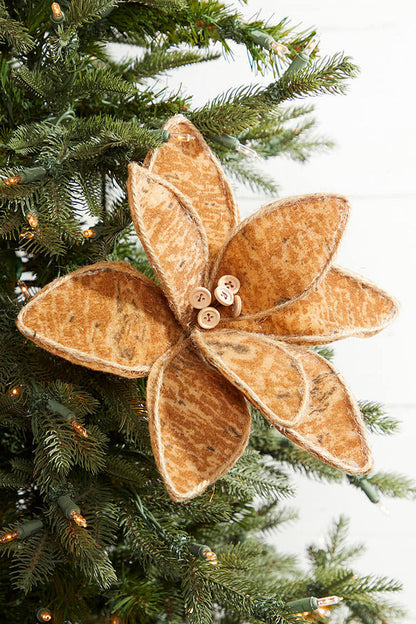 Decorator's Warehouse 19" x 10" Natural Poinsettia Stem