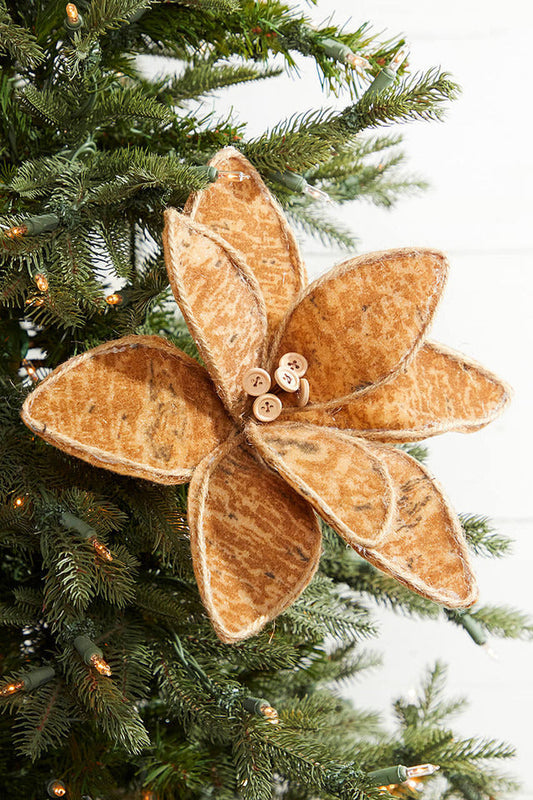 Decorator's Warehouse 19" x 10" Natural Poinsettia Stem