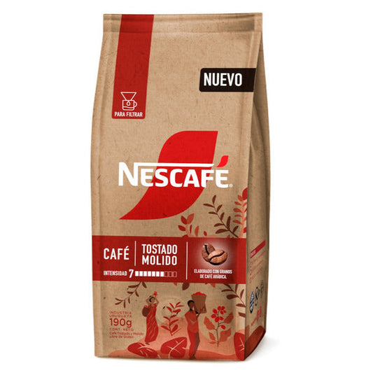Pampa Direct Nescafé Ground Coffee Toasted Intensity 7 Made with Arabica Coffee Beans, 190 g / 6.7 oz