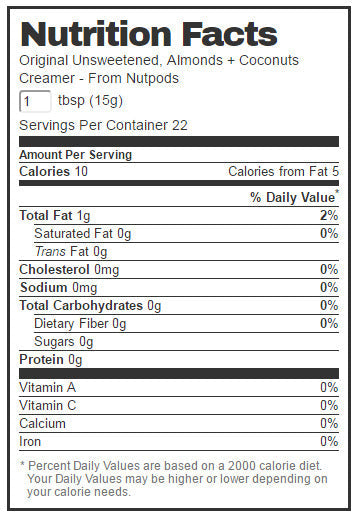 Crio Bru nutpods Original Unsweetened Dairy-free Creamer