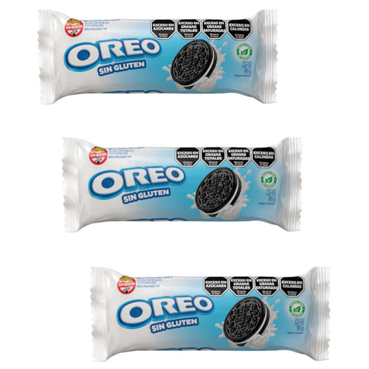 Pampa Direct Oreo Sin Gluten Sandwich Cookies Cream Filled Gluten Free, 95 g / 3.35 oz each (pack of 3)