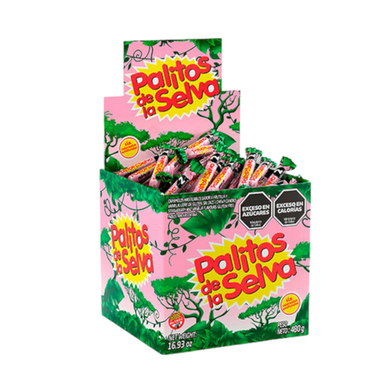 Pampa Direct Palitos de la Selva Soft Candies Vanilla & Strawberry, 480 g / 16.93 oz box