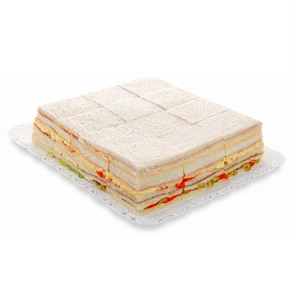 Pampa Direct 24-Slice Pan De Miga Blanco Crustless White Bread Fresh & Fluffy Sliced Bread for Sandwich, 24 Slices (10.7" x 10.7" each slice)