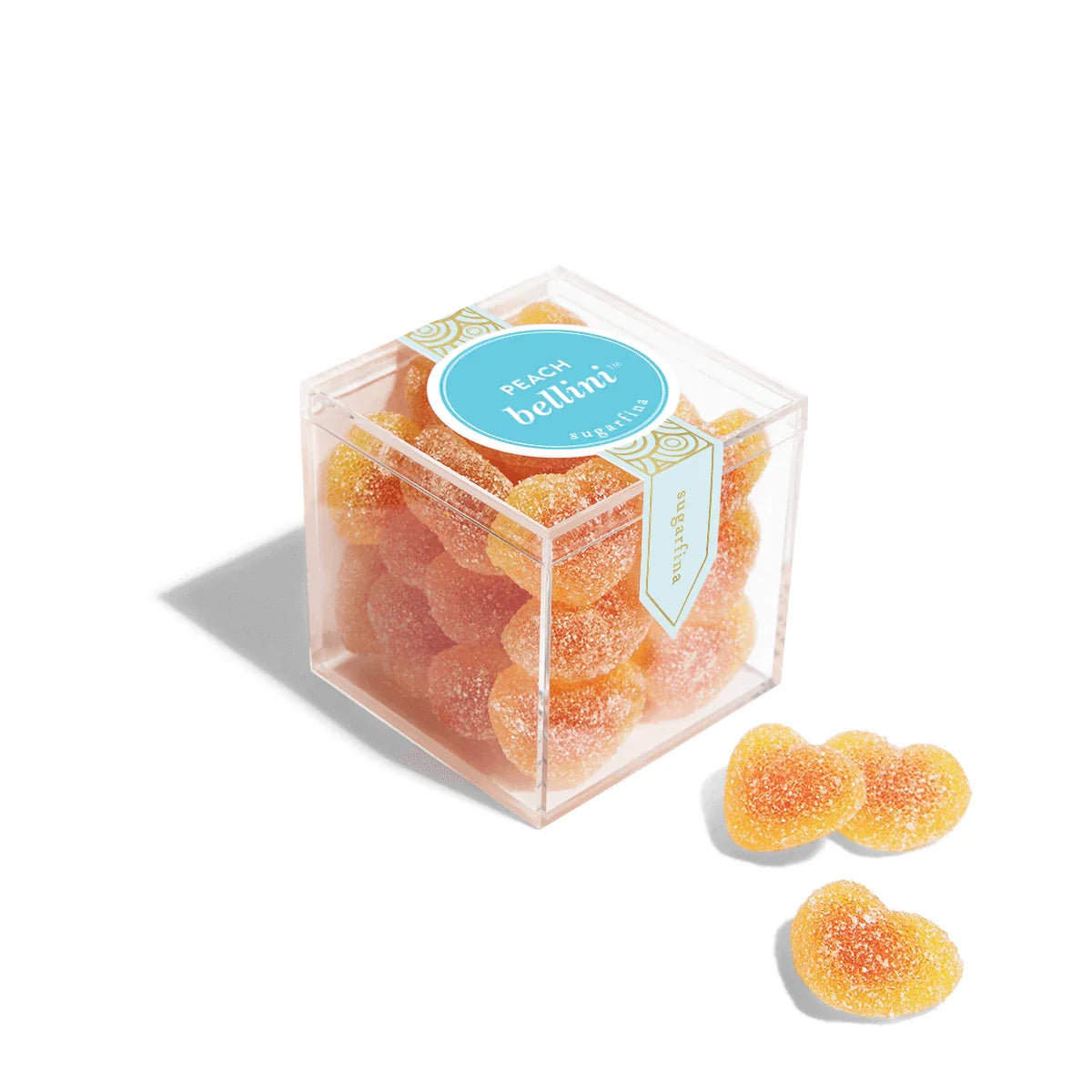 Sugarfina Peach Bellini Gummy Hearts - Candy Cube