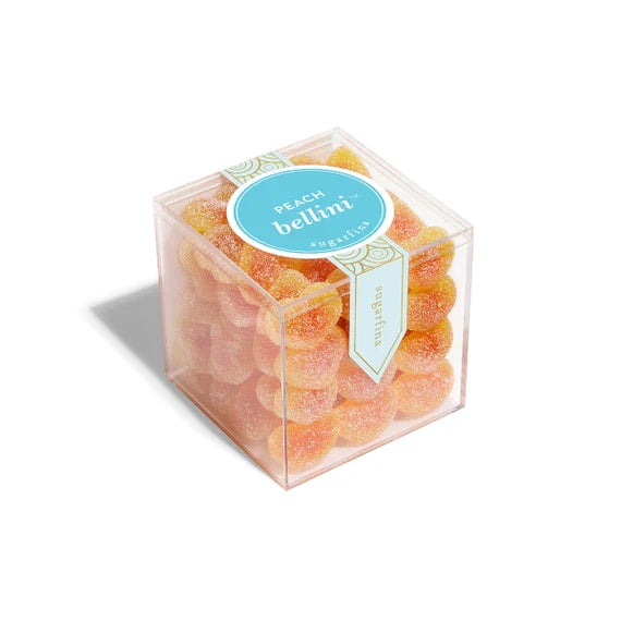 Sugarfina Peach Bellini Gummy Hearts - Large Candy Cube