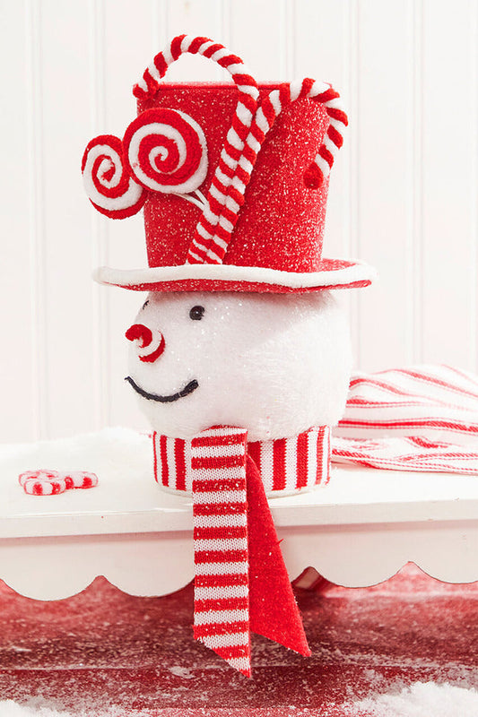 Decorator's Warehouse 10" Peppermint Candy Snowman Ornament