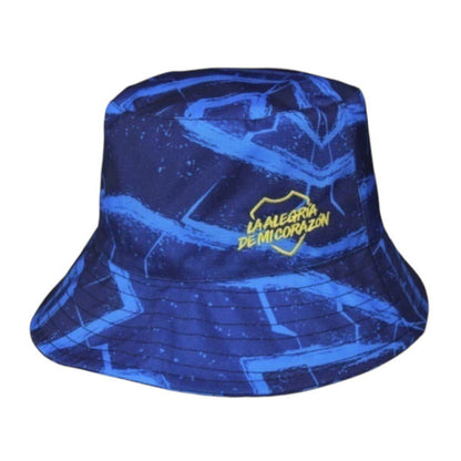 Pampa Direct Boca Juniors Bucket Hat, Blue with Embroidered Crest & Sublimated Design (57 cm / 22.4 in)