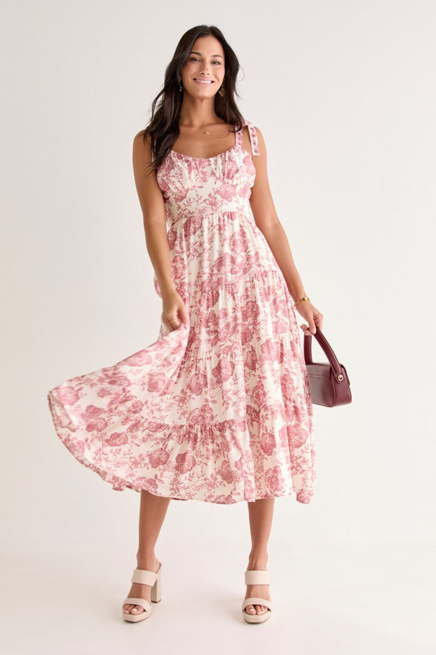 Francesca's Martina Floral Midi Dress (x2)