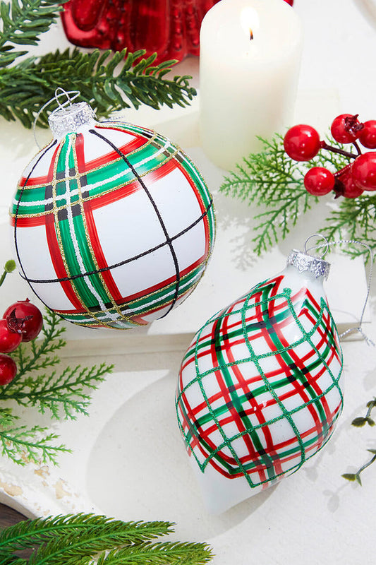 Decorator's Warehouse 4" Holiday Glitter Plaid Ornament