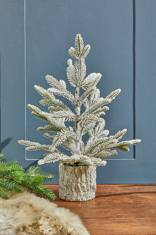 Decorator's Warehouse 18" Potted Noble Fir Tree with Snow