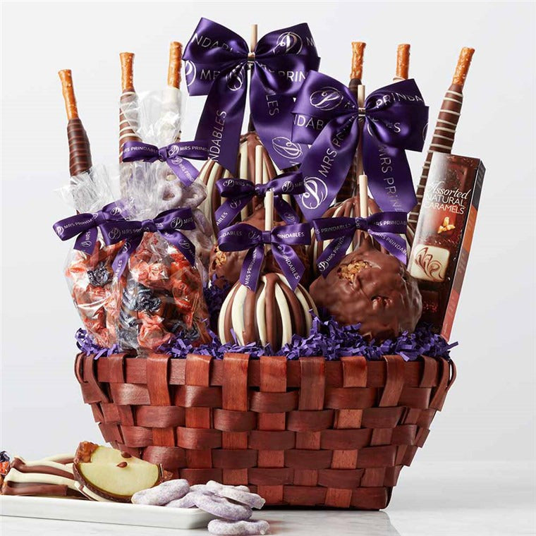 Mrs Prindables Premium Caramel Apple Gift Basket