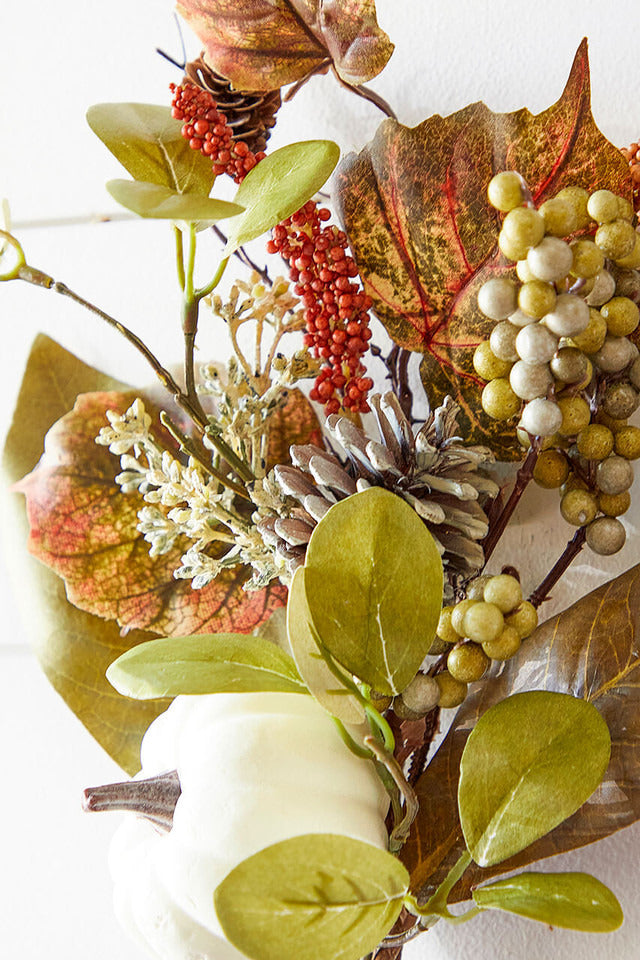Decorator's Warehouse 16" Pumpkin Leaves Berry Pick