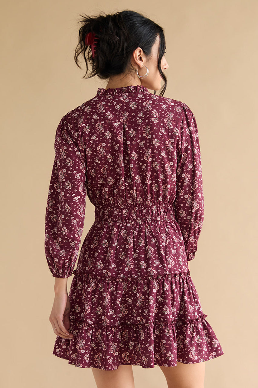 Francesca's Angelica Floral Cinch Waist Mini Dress (x2)