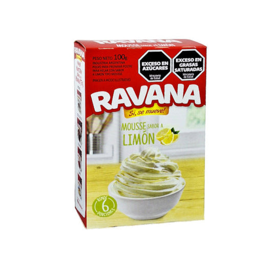 Pampa Direct Ravana Mousse Mix Powder, Lemon Flavor, Serves 6 - Easy Dessert Preparation Mousse de Limón, 100 g / 3.52 oz