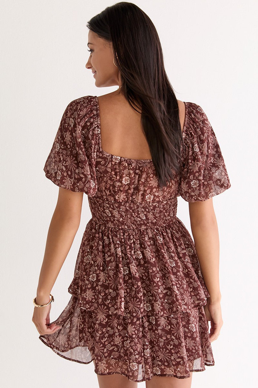 Francesca's Cynthia Floral Short Sleeve Mini Dress (x2)