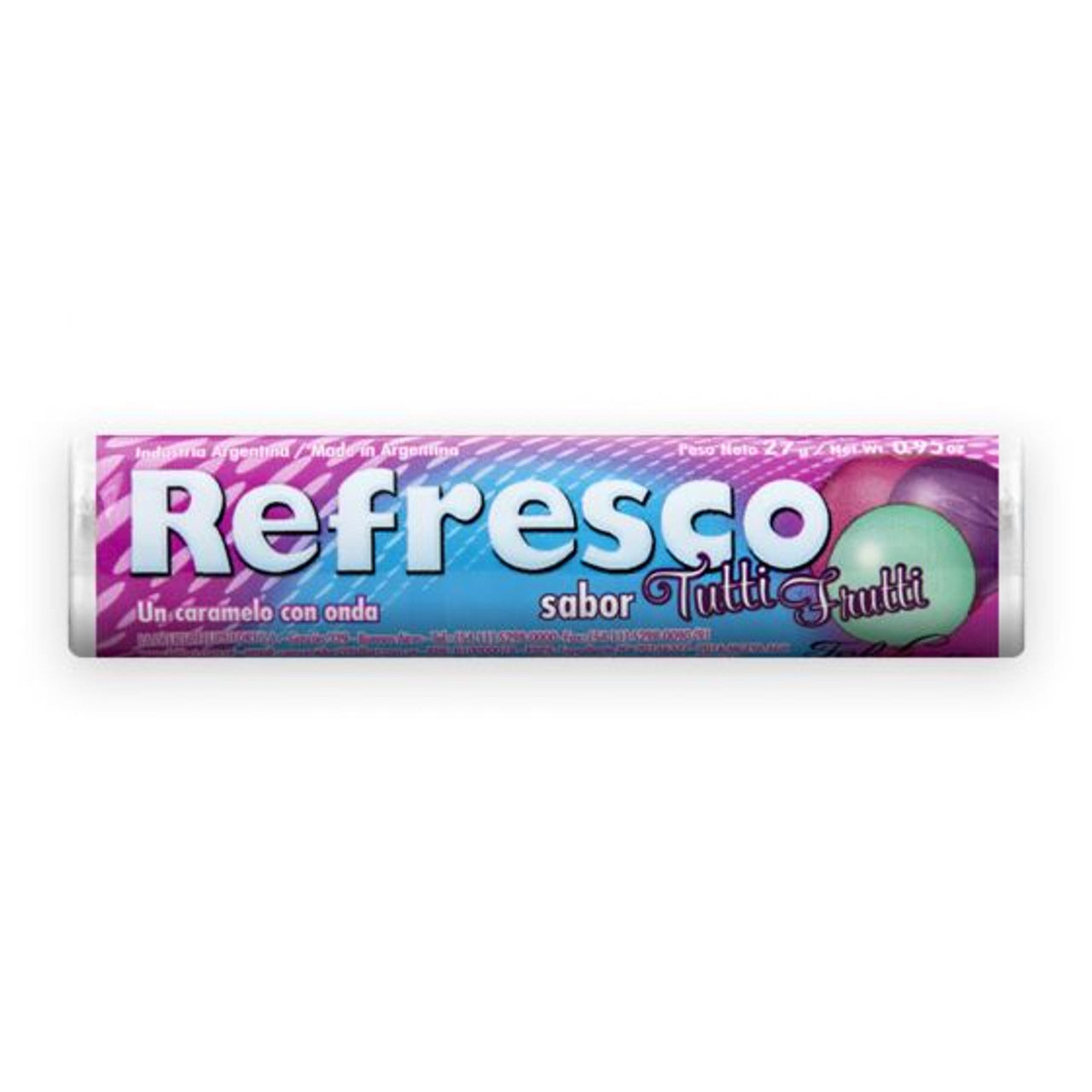 Pampa Direct Refresco Pastillas Hard Candy Tutti-Frutti Flavor By Felfort, 324 g / 11.4 oz (box of 12)