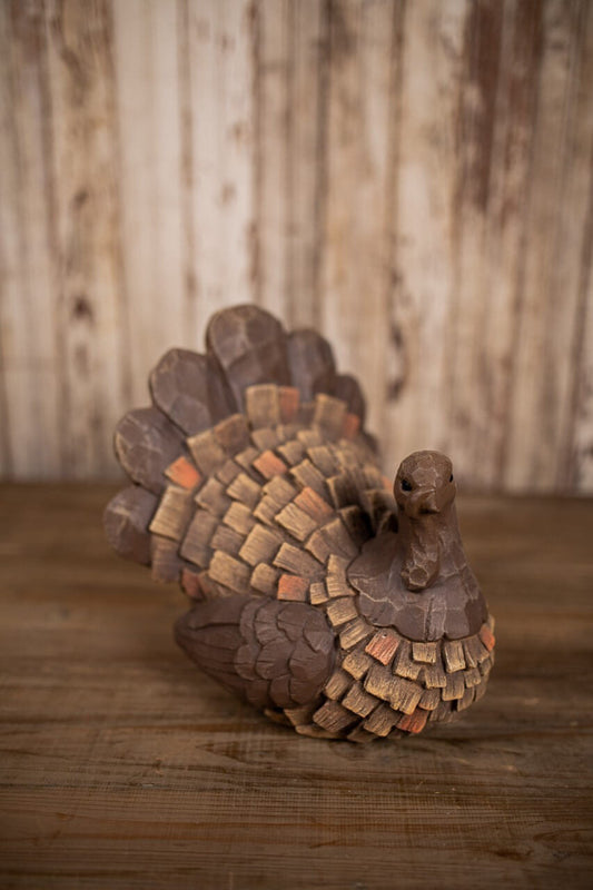 Decorator's Warehouse Wood Carved Turkey