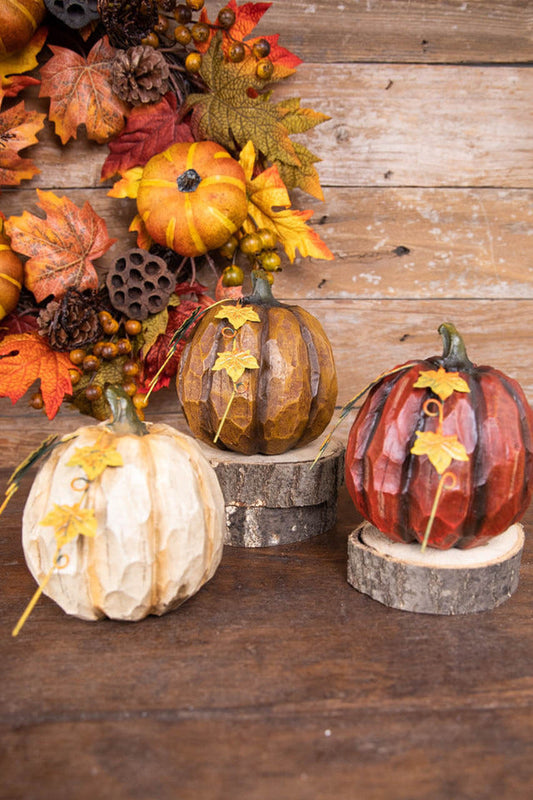 Decorator's Warehouse 6” Resin Pumpkin Figure