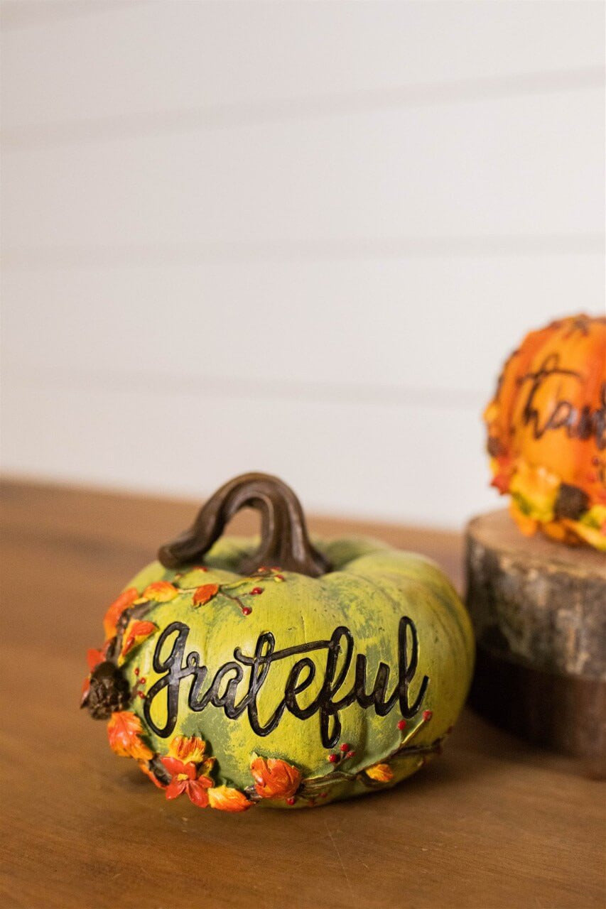 Decorator's Warehouse 5” Fall Resin Harvest Pumpkin