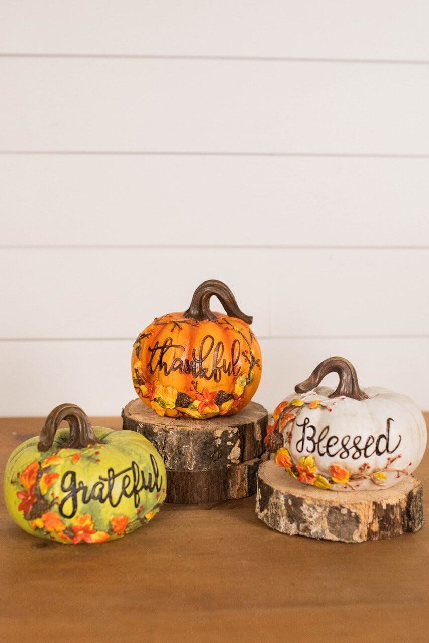 Decorator's Warehouse 5” Fall Resin Harvest Pumpkin