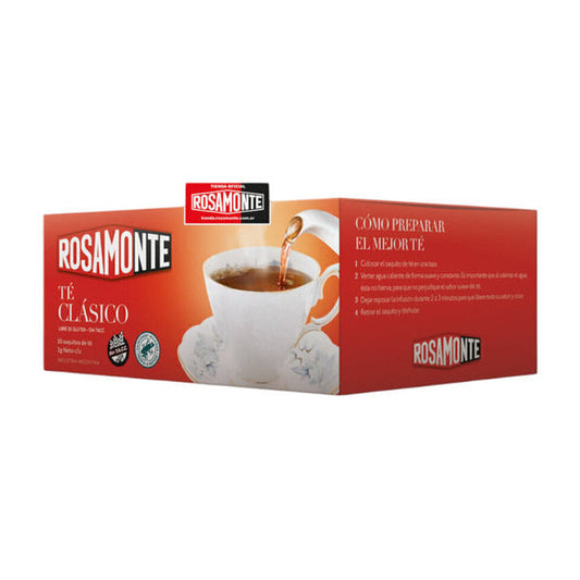 Pampa Direct Rosamonte Classic Tea Bags Gluten-Free, 2 g / 0.07 oz (box of 50 bags)