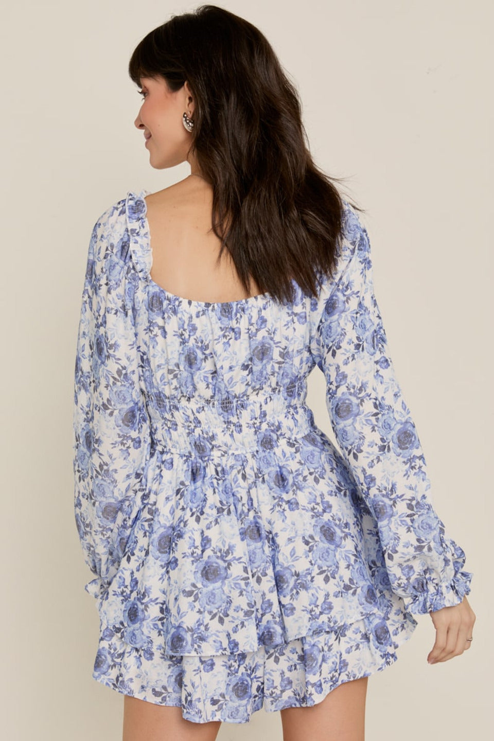 Francesca's Lisa Floral Tiered Romper