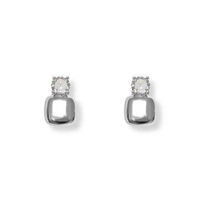 ARGENTO VIVO SCARLETTE SQUARE STUDS