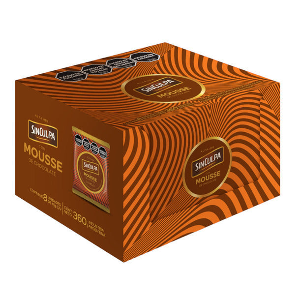 Pampa Direct Sin Culpa Alfajores with Chocolate Mousse Filling, Chocolate Coated, 360 g / 12.7 oz (box of 8)