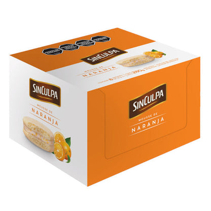 Pampa Direct Sin Culpa Alfajores with Orange Filling Alfajores con Relleno Sabor Naranja, 280 g / 9.8 oz (box of 8)