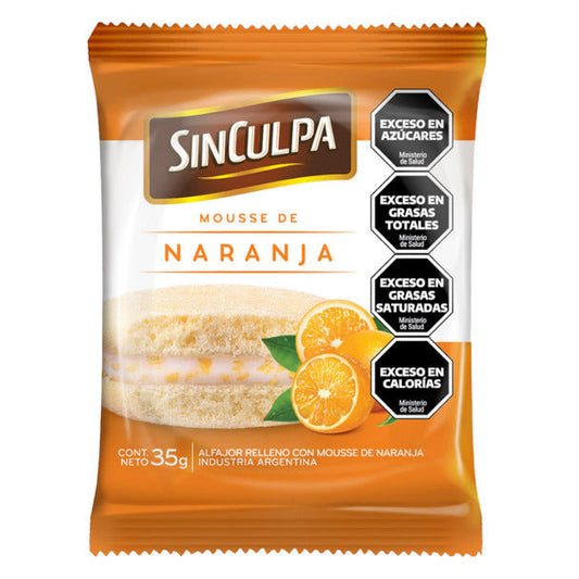 Pampa Direct Sin Culpa Alfajores with Orange Filling Alfajores con Relleno Sabor Naranja, 280 g / 9.8 oz (box of 8)