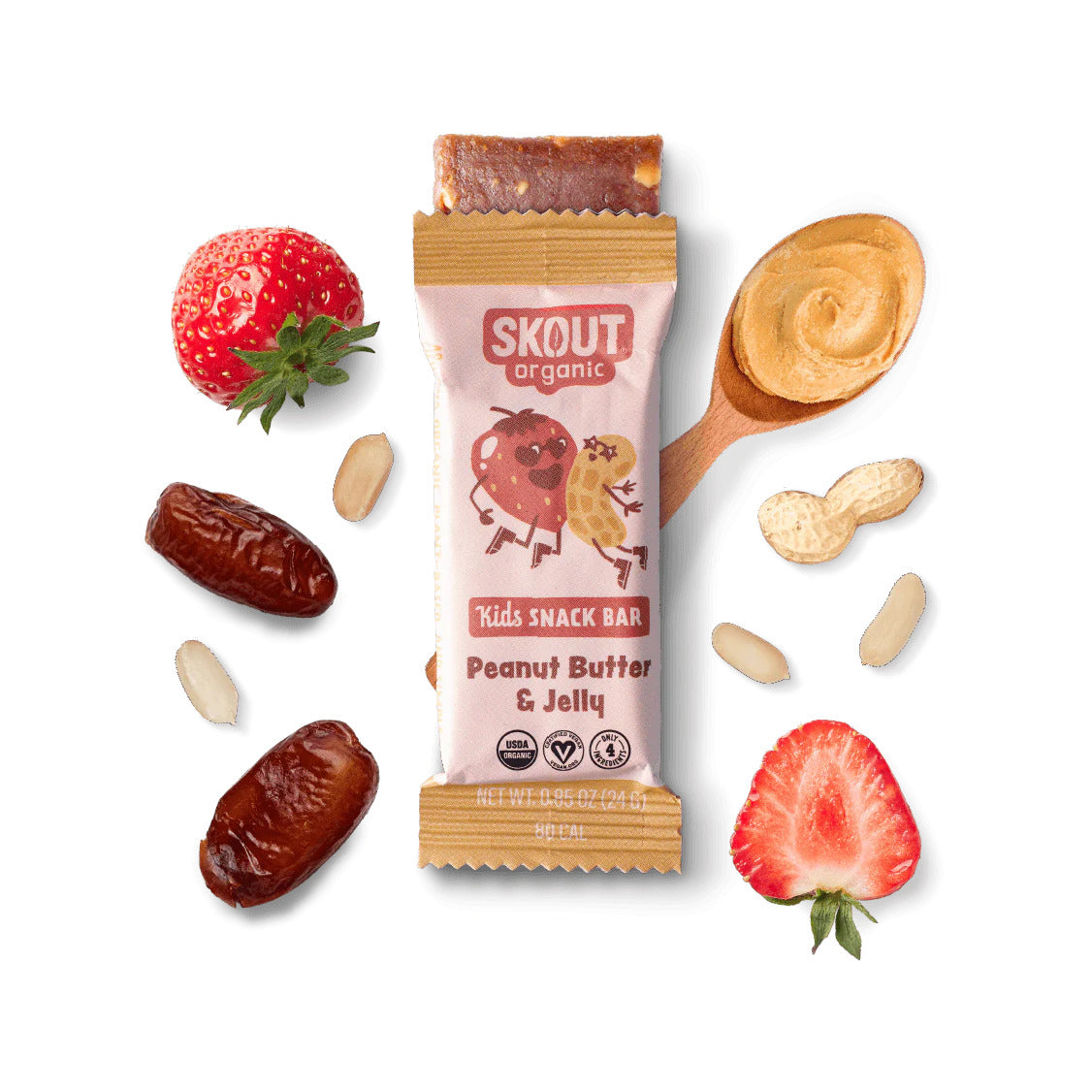 Skout Organic Peanut Butter & Jelly Kids Bar