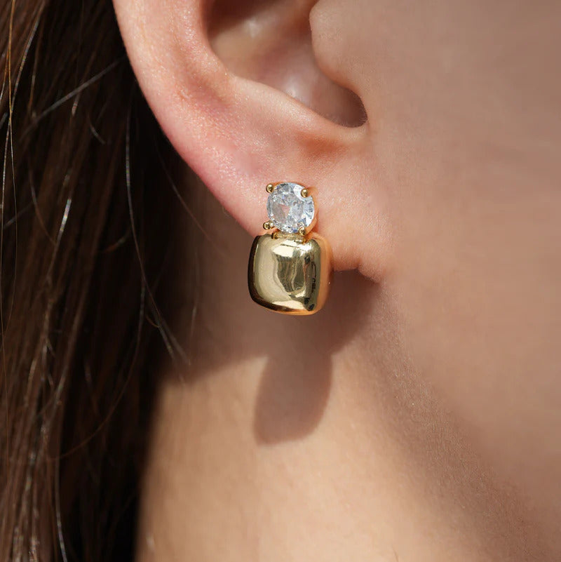 ARGENTO VIVO SCARLETTE SQUARE STUDS
